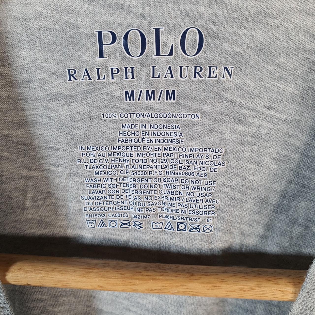 Vintage Ralph Lauren Polo T Shirt Men’s Medium Grey Embroidered Pony Classic Fit C9089