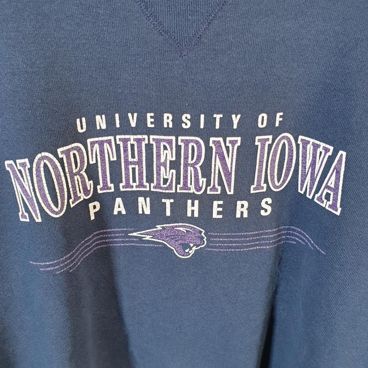 Vintage Russell Athletic Sweatshirt Men’s M Navy Blue USA Northern Iowa Panthers