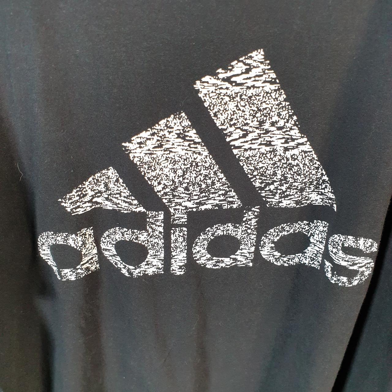 Vintage Adidas Go To Tee T Shirt Men’s 2XL Black Three Stripes Logo Athletic