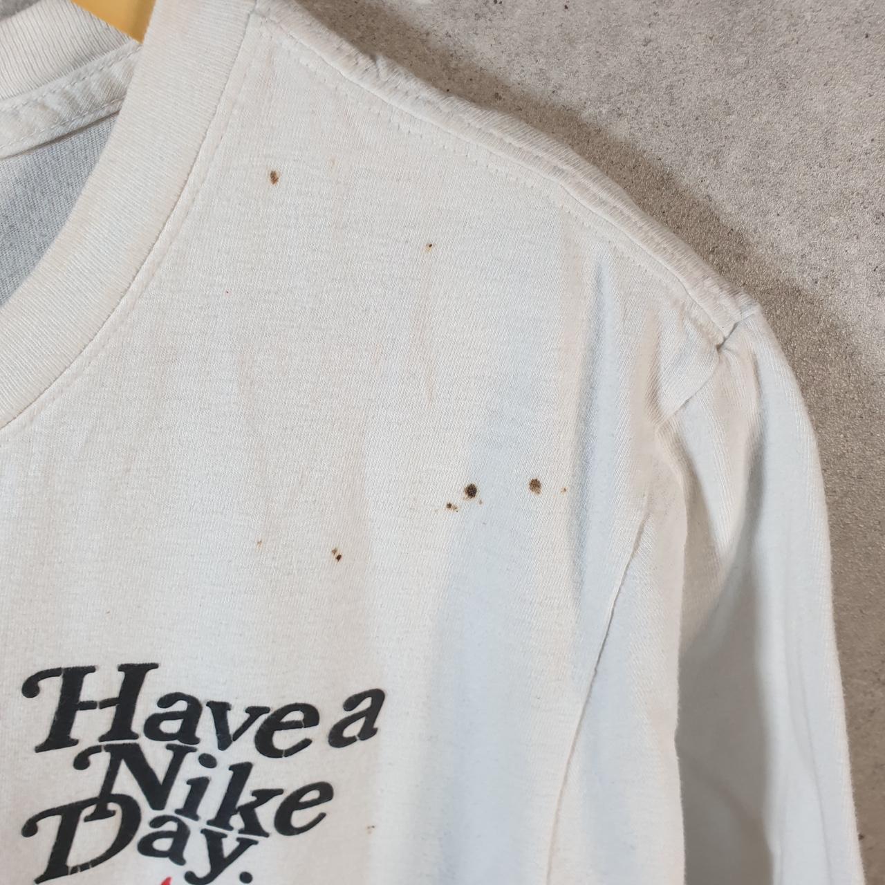 Vintage Nike Have a Nike Day Spellout T Shirt Men’s Medium White Logo Swoosh Athletic