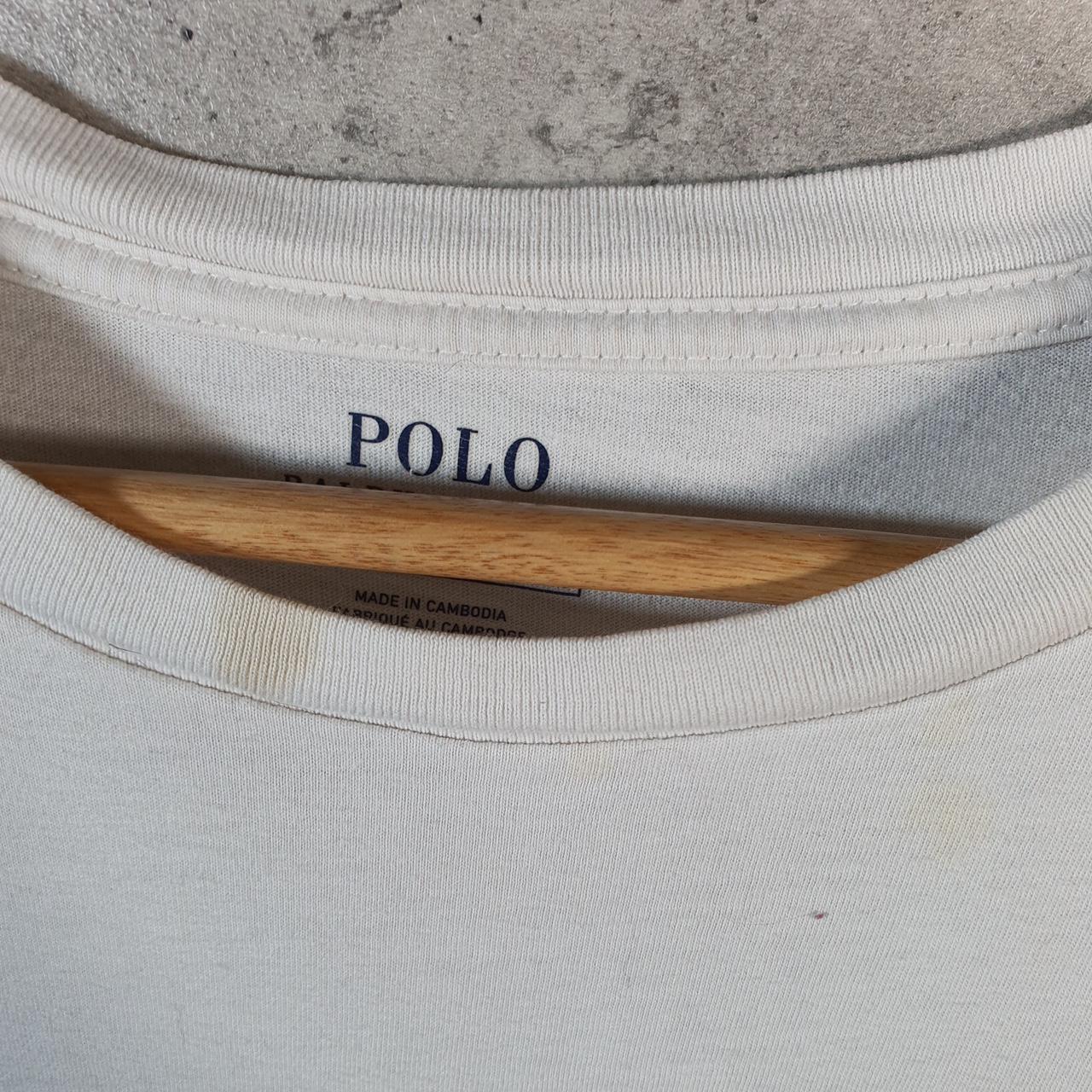 Vintage Ralph Lauren Polo Bear Spellout T Shirt Womens XL Grey Classic Fit Pony