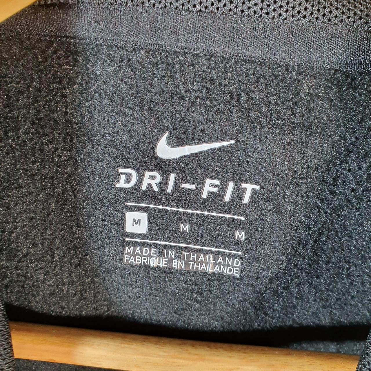 Vintage Nike Dri Fit USA Hoodie Men’s Medium Black Swoosh Y2K Full Zip