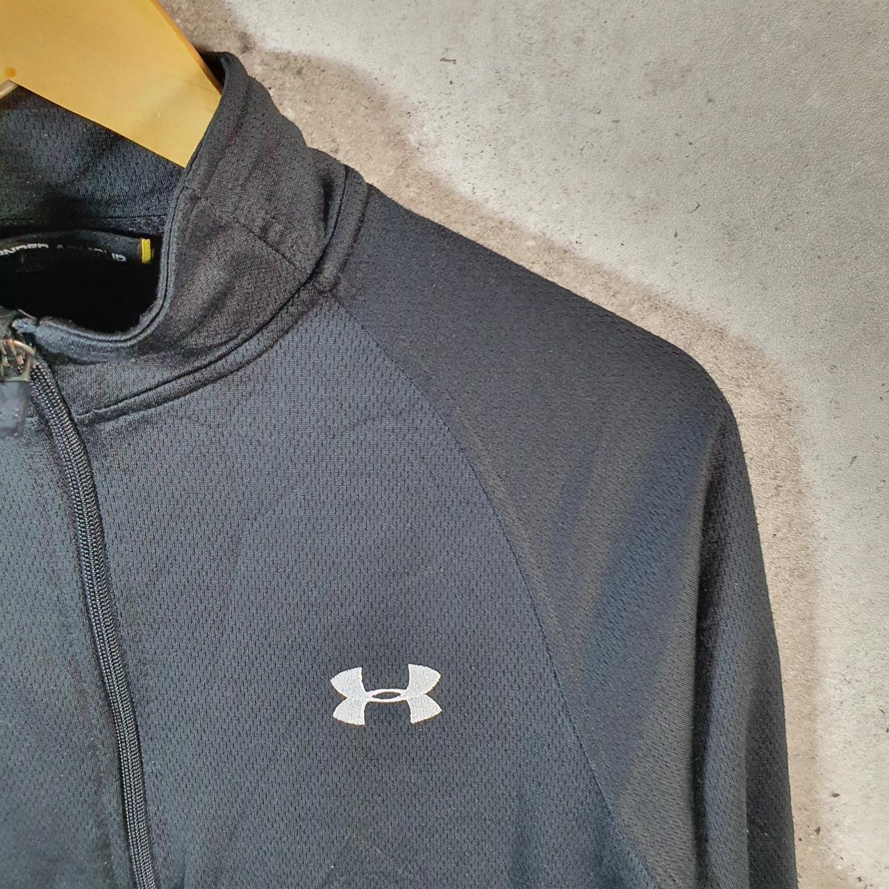 Vintage Under Armour Windbreaker Track Jacket Mens Small Black USA Full Zip