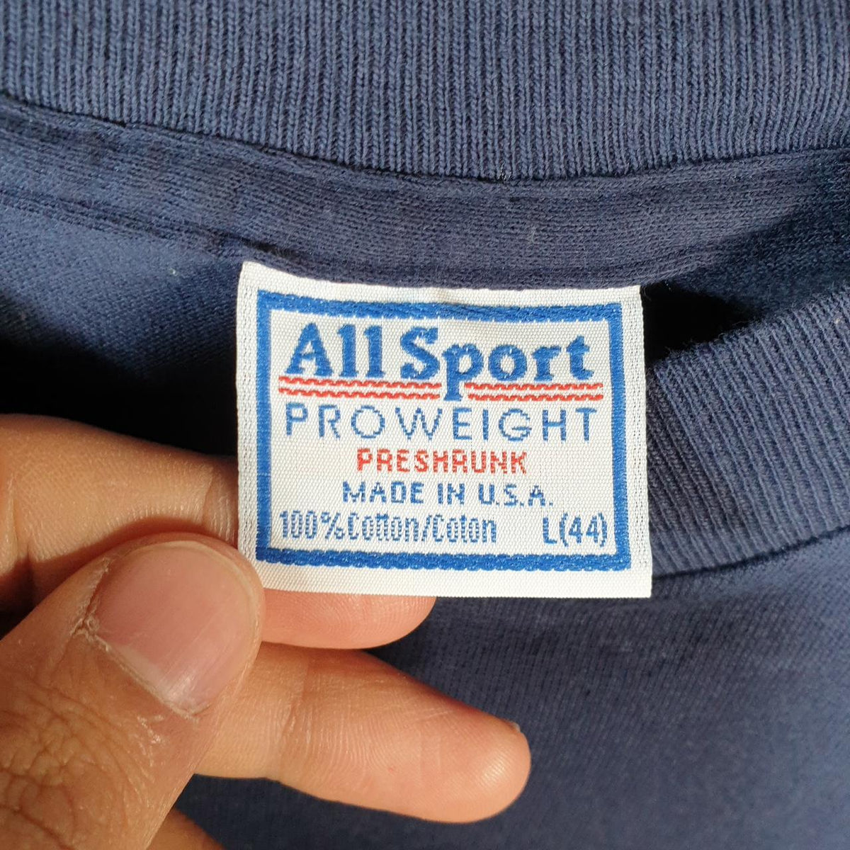 Vintage AllSport USA Texas Aggies 90s Single Stitch T Shirt Men’s Large Blue Big Fish Vintage