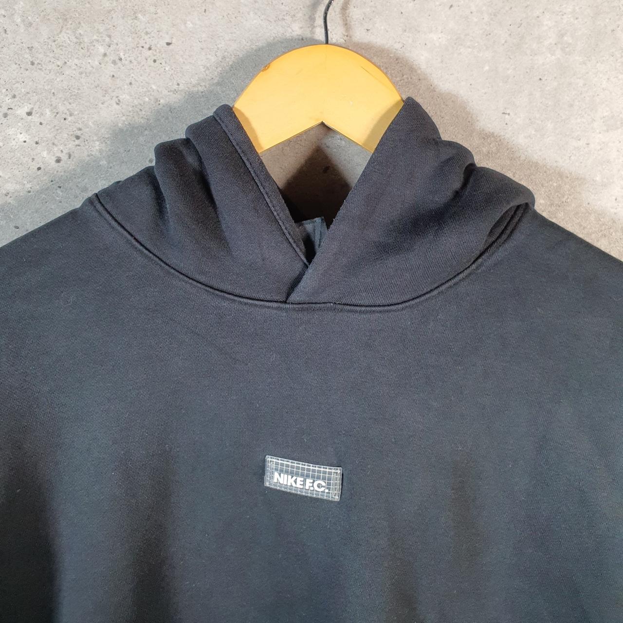 Vintage Nike Football Embroidered Hoodie Men’s Large Black Swoosh Y2K Pullover