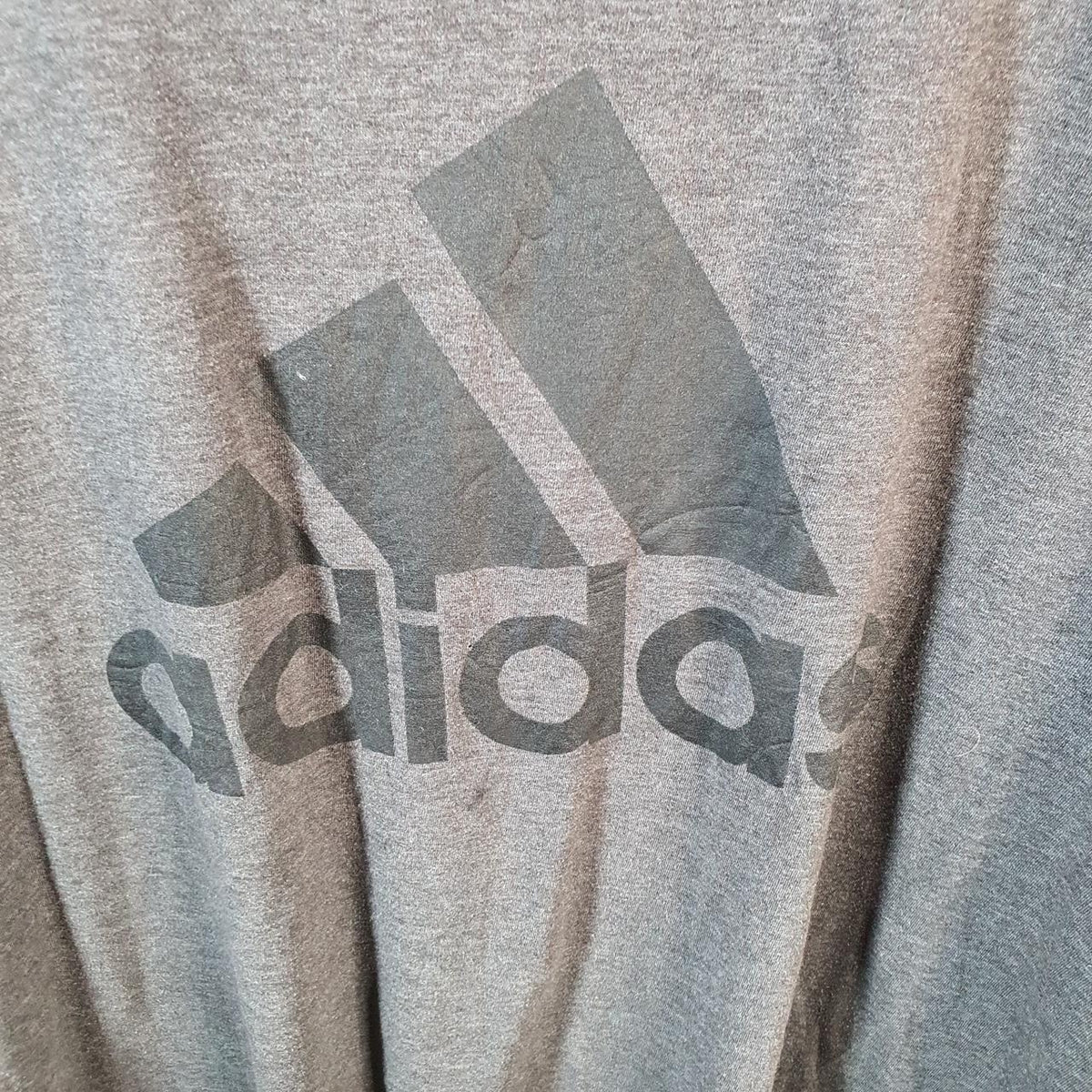 Vintage Adidas Amplifier T Shirt Men’s XL Grey Three Stripes Logo Athletic