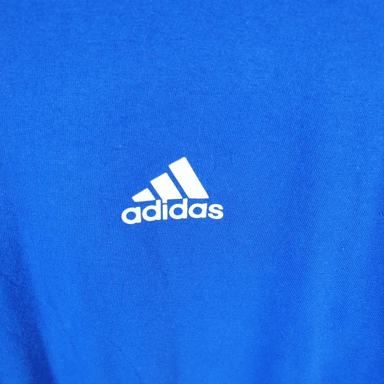 Vintage Adidas Go To Tee T Shirt Men’s Medium Blue Three Stripes Logo Athletic