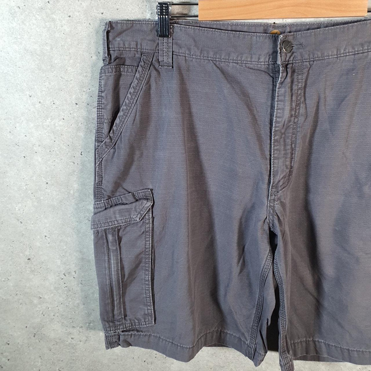 Vintage Carhartt Baggy Carpenter Shorts Jorts Cargo Men’s W40 Grey Relaxed Fit Workwear A4717
