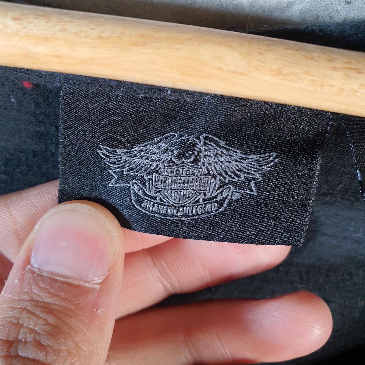 Vintage Harley Davidson Angel Wings Hoodie Womens Medium Black Full Zip USA