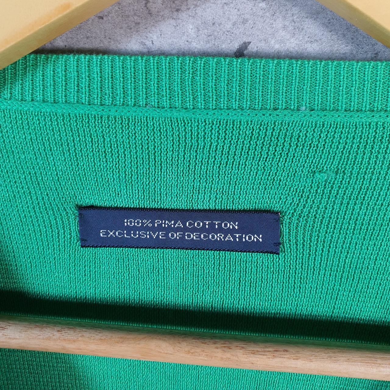 Vintage Ralph Lauren Polo Pima Cotton Sweatshirt Men’s Large Green Pullover Pony C8865