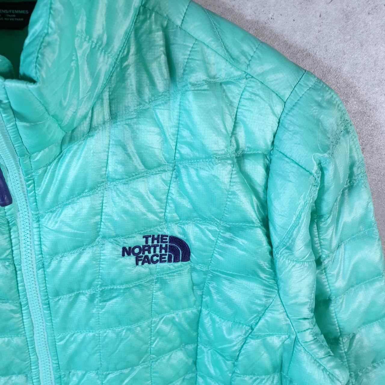 Vintage The North Face TNF Puffer Jacket Womens Small Blue Down Full Zip Coat