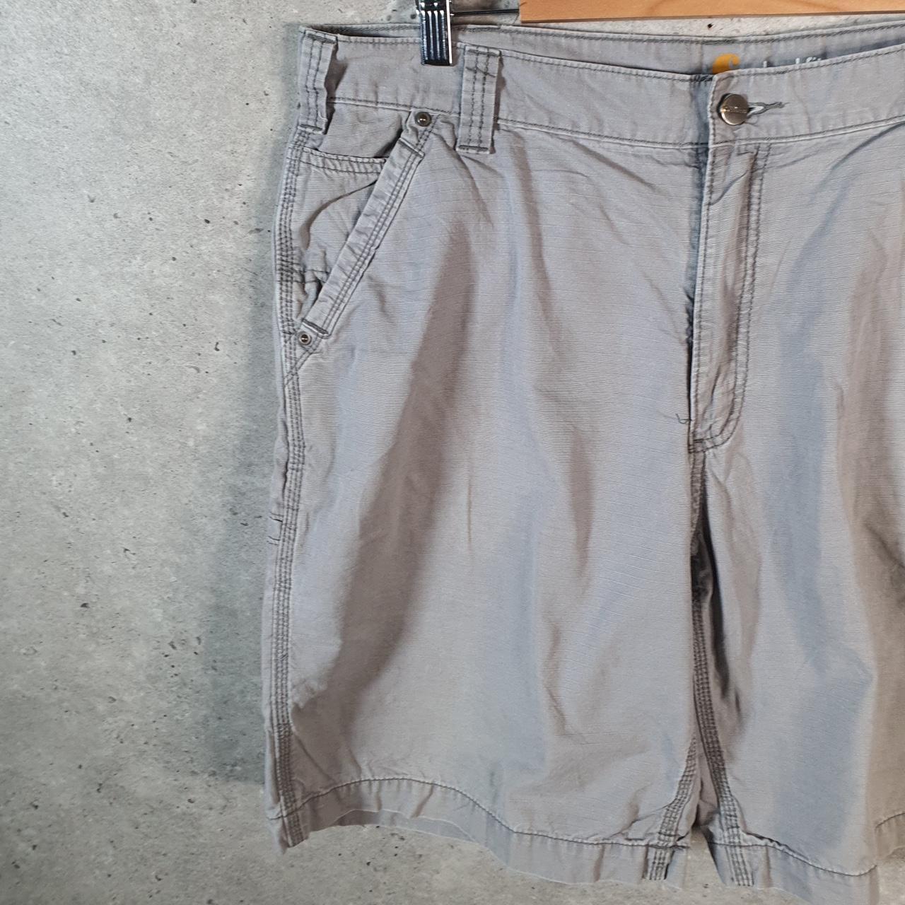 Vintage Carhartt Baggy Carpenter Shorts Jorts Cargo Men’s W38 Grey Relaxed Fit Workwear Big Fish Vintage