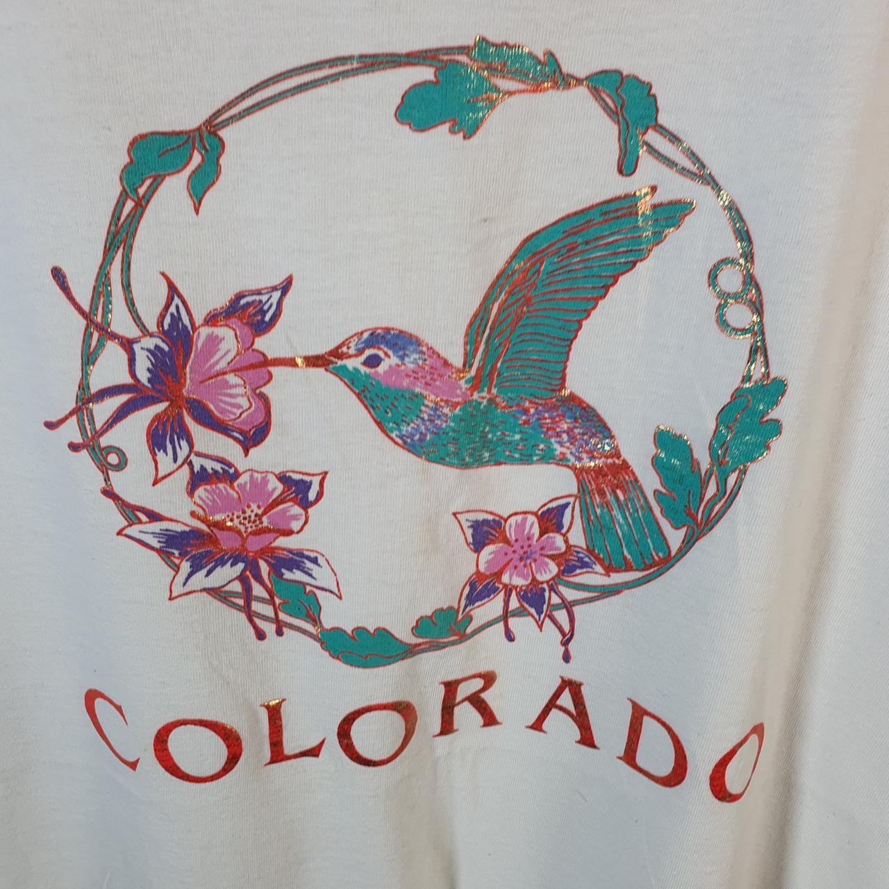 Vintage PSI Colorado Bird 90s USA Single Stitch T Shirt Men’s XL White