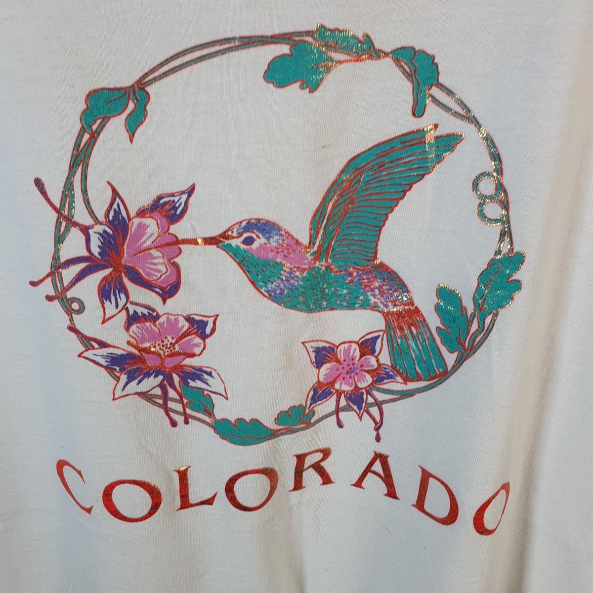 Vintage PSI Colorado Bird 90s USA Single Stitch T Shirt Men’s XL White