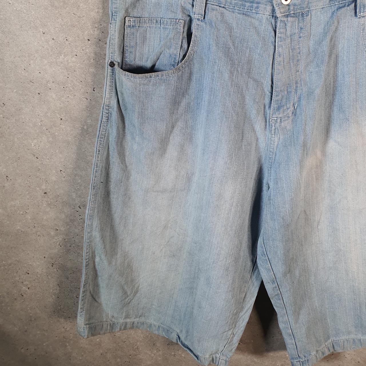 Vintage Southpole Baggy Y2K Hip Hop Jeans Shorts Jorts Mens W40 Blue Denim USA A4470