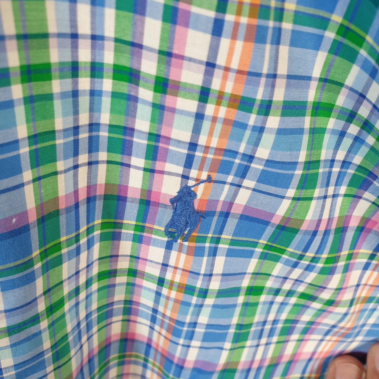Vintage Ralph Lauren Button Down Shirt Men’s Medium Checkered Classic Fit Pony Cotton