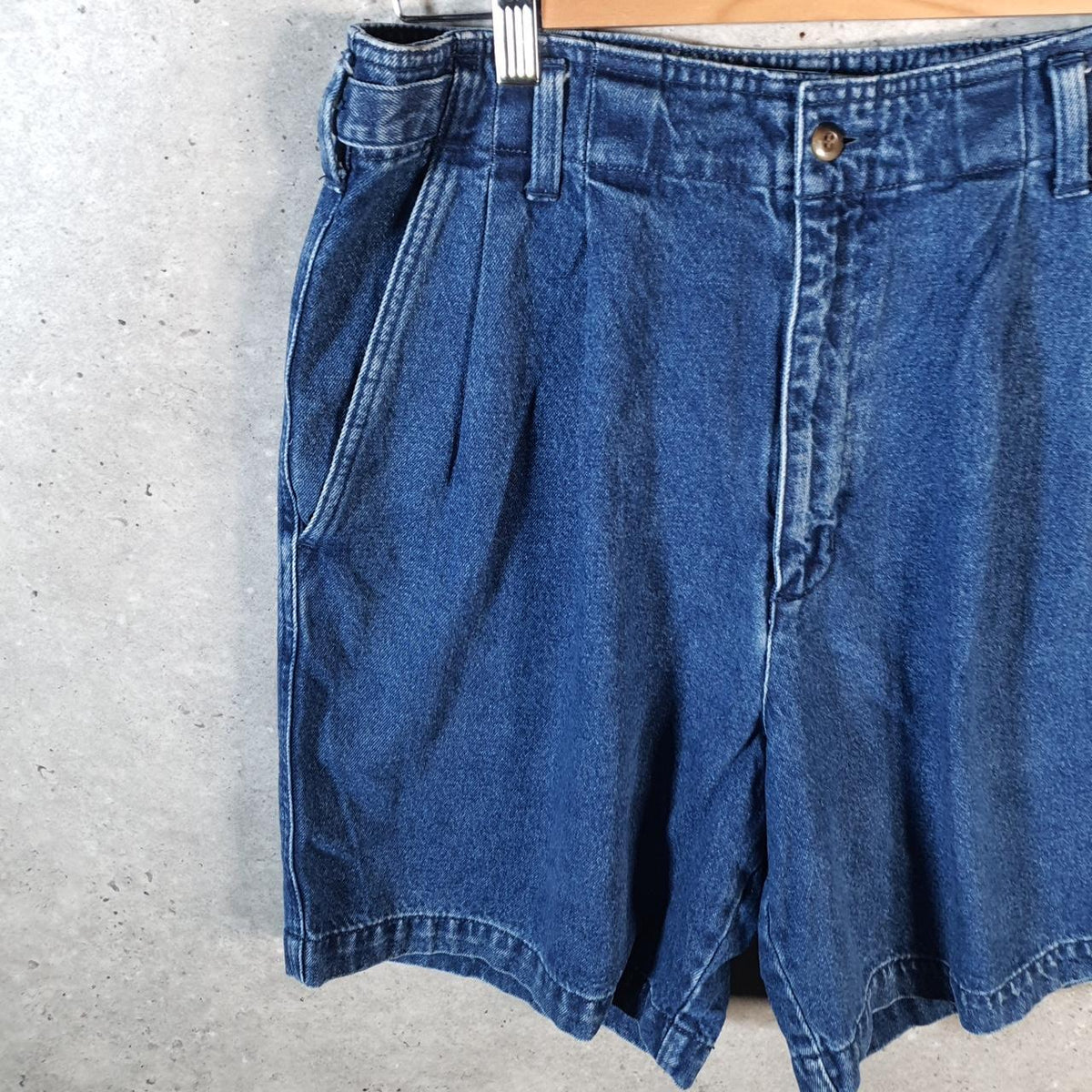 Vintage Dockers Denim Shorts Jorts Cargo Men’s W30 Blue Baggy Cotton