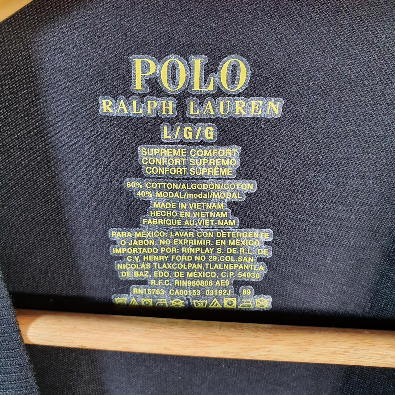 Vintage Ralph Lauren Polo T Shirt Men’s Large Black Embroidered Pony Classic Fit C9111