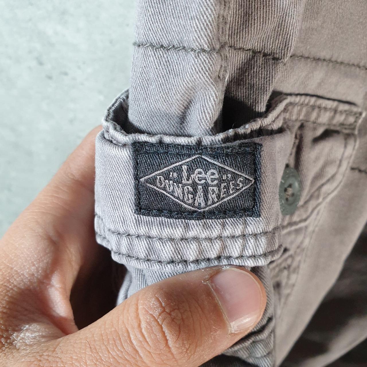 Vintage Lee Chino Shorts Jorts Cargo Mens W36 Grey Baggy Cotton