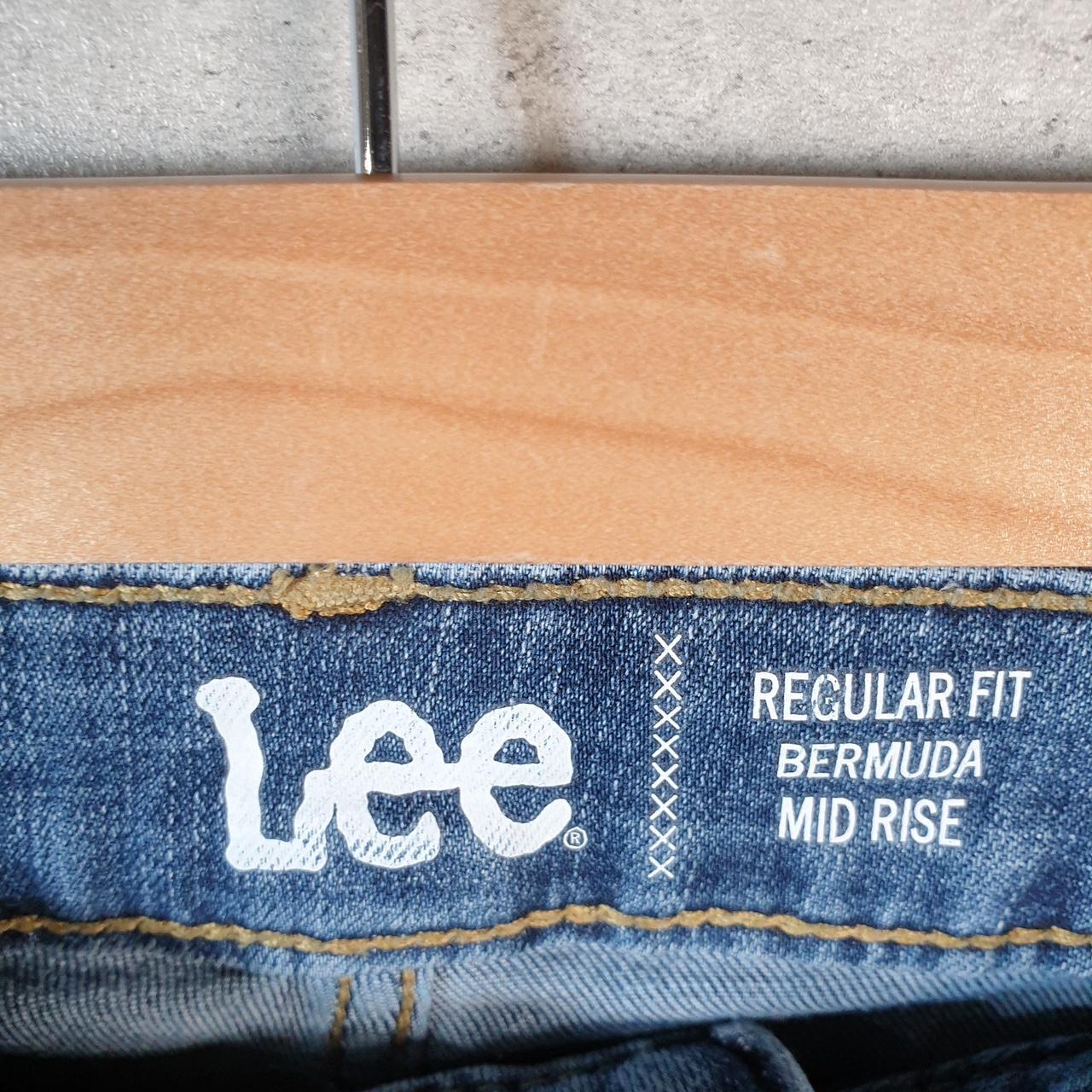 Vintage Lee Baggy Shorts Jorts Cargo Womens W40 Blue Relaxed Denim