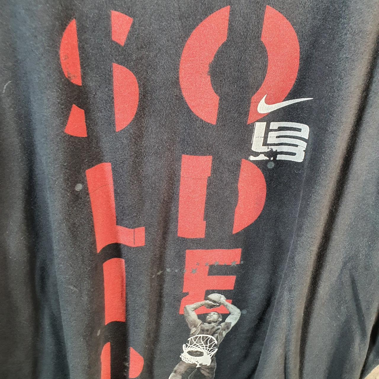 Vintage Nike Spellout Basketball Soldier T Shirt Men’s XL Black Logo Swoosh Athletic