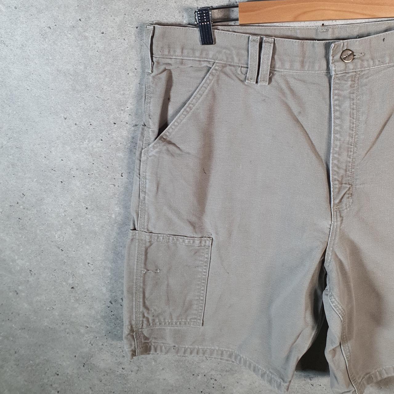 Vintage Carhartt Baggy Carpenter Shorts Jorts Cargo Men’s W38 Grey Relaxed Fit Workwear Big Fish Vintage