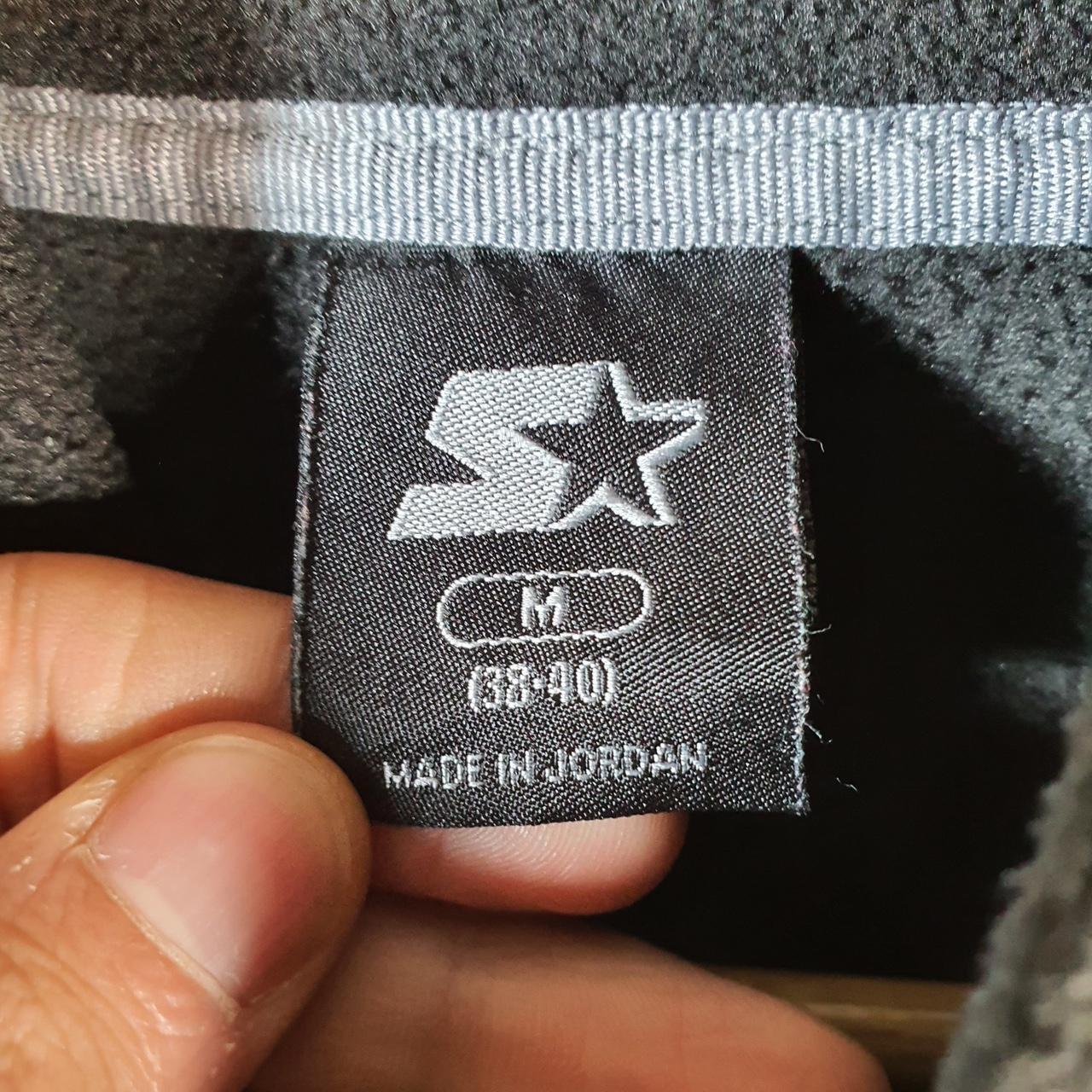 Vintage Starter 1/4 Zip Fleece Sweatshirt Mens Medium Black Logo Winter