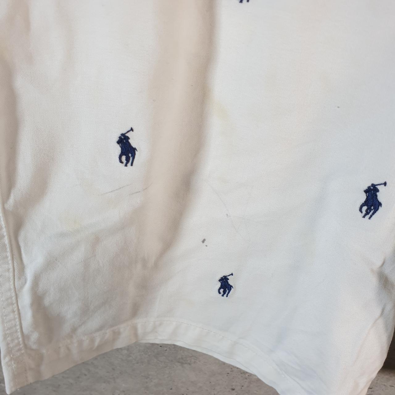 Vintage Ralph Lauren Polo Shorts Jorts Chino Cargo Womens W30 White Baggy Cotton