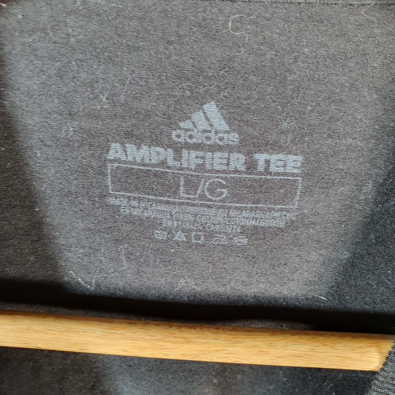 Vintage Adidas Amplifier T Shirt Men’s Large Black Three Stripes Logo Athletic