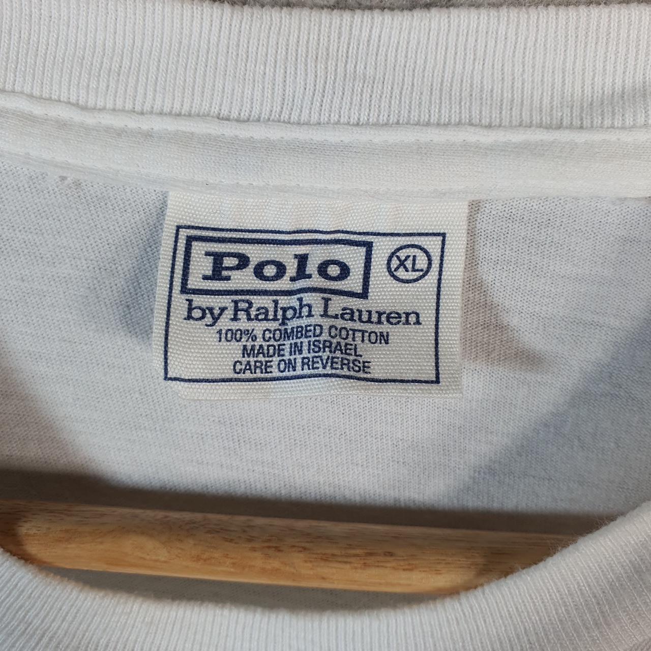 Vintage Ralph Lauren Polo Sport T Shirt Men’s XL White  Classic Fit Embroidered Pony C8682