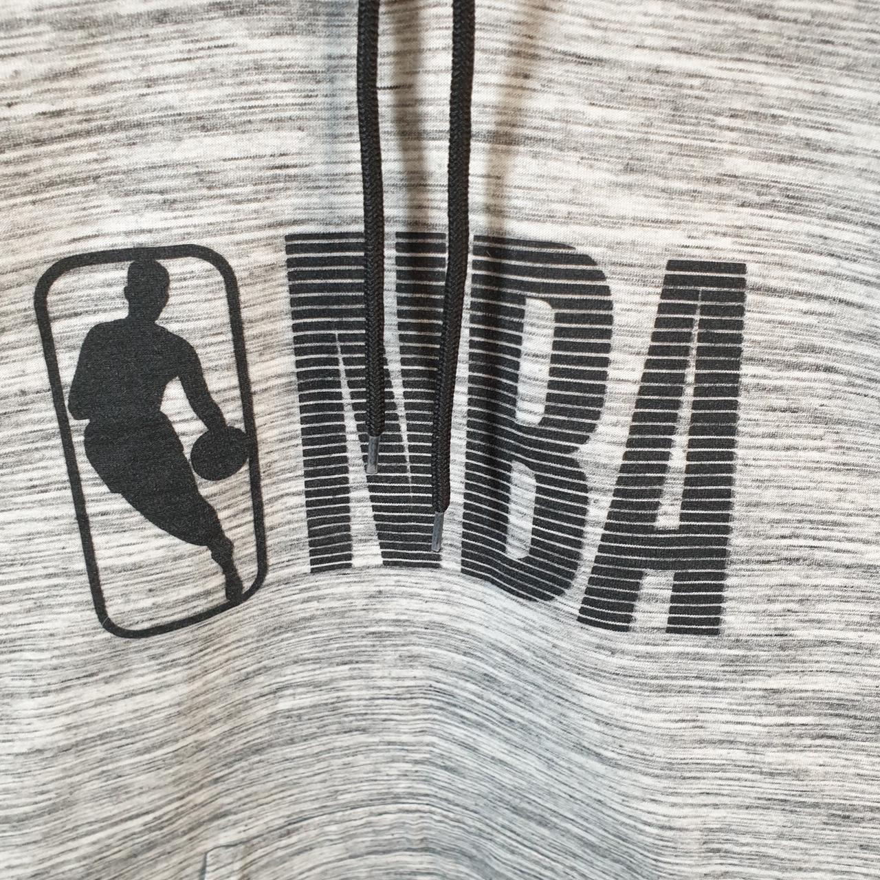 Vintage NBA Spellout Hoodie Men’s Small Grey Pullover Pro Sport USA