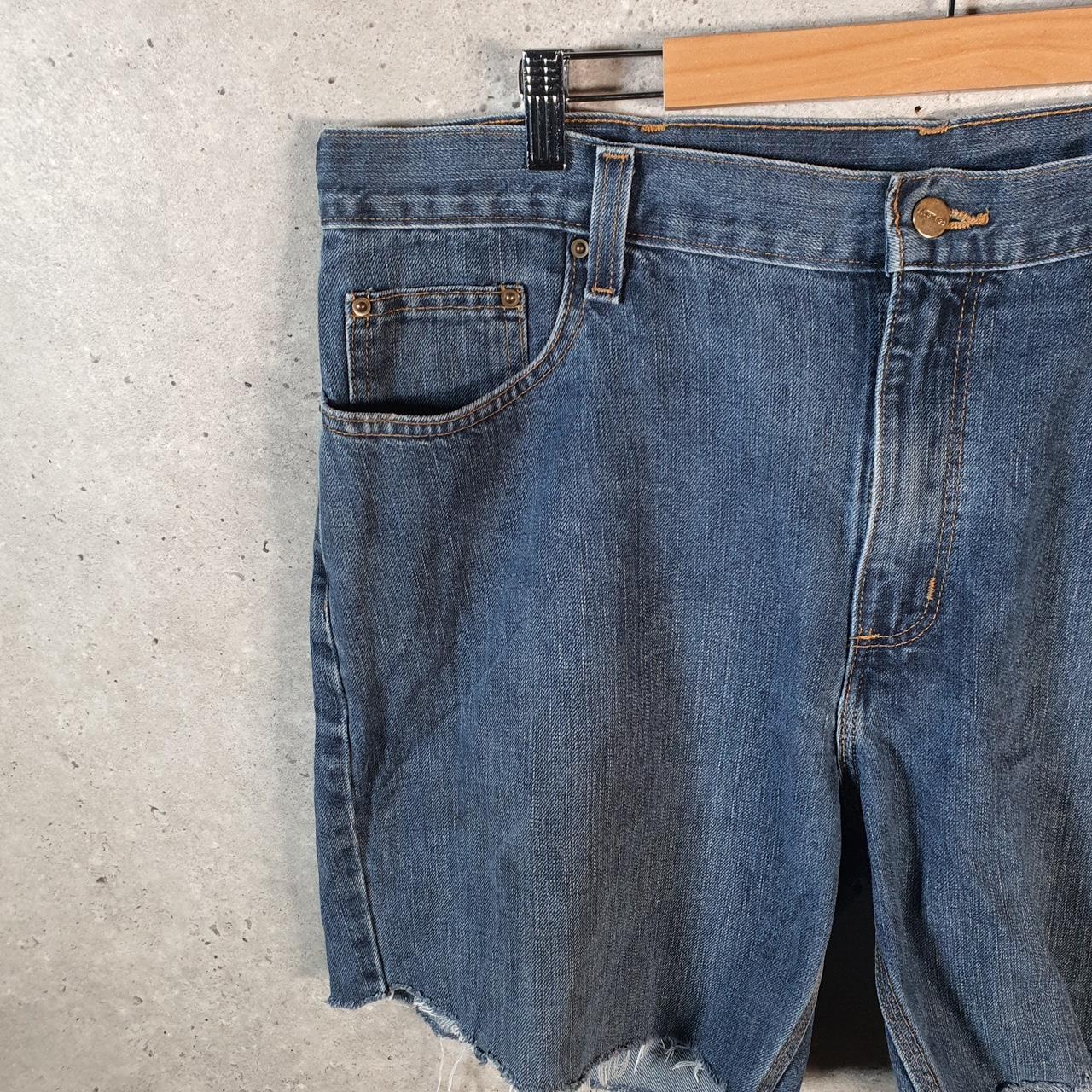 Vintage Carhartt Baggy Carpenter Shorts Jorts Cargo Men’s W38 Blue Relaxed Fit Workwear A4857