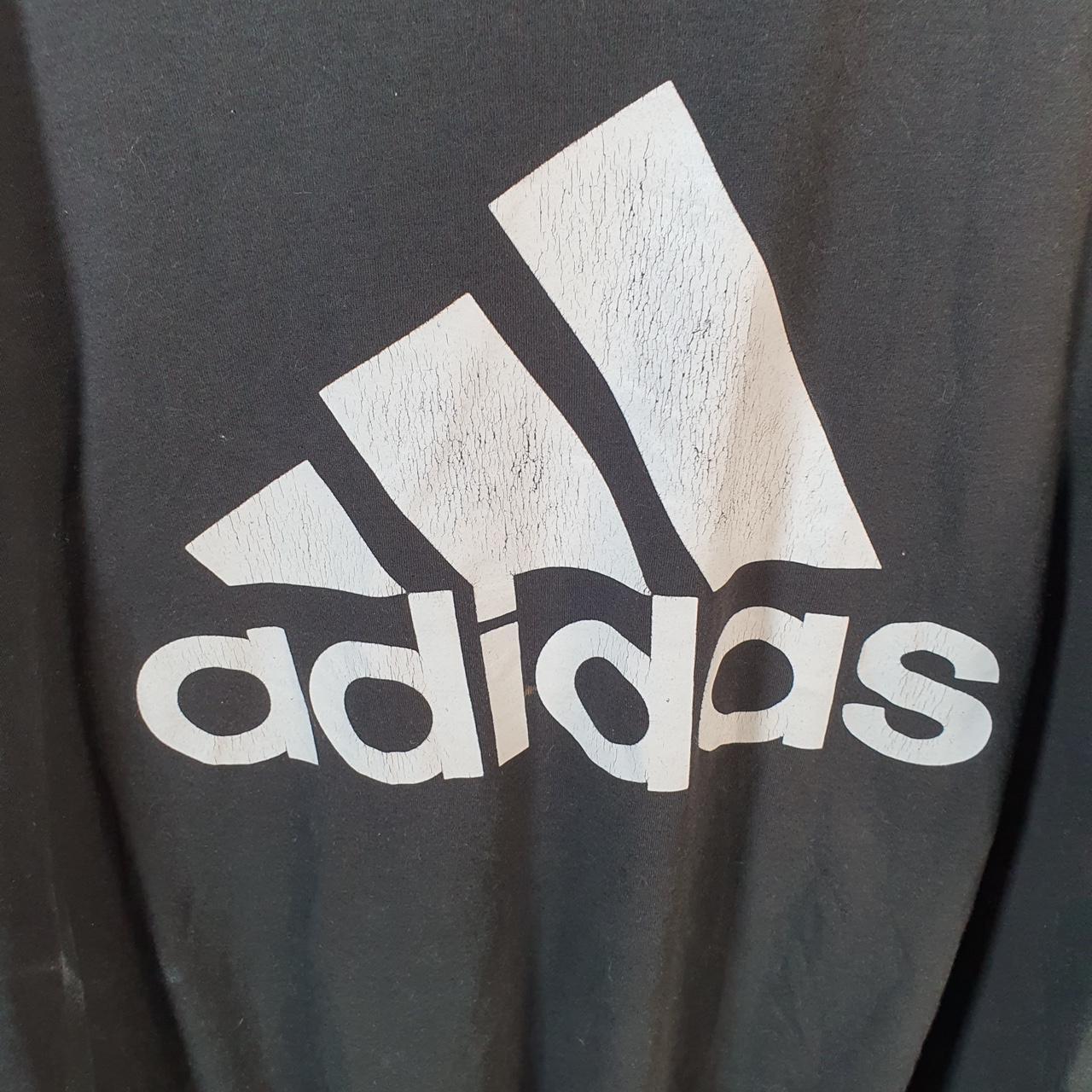 Vintage Adidas Go To Performance T Shirt Men’s XL Black Three Stripes Logo Athletic