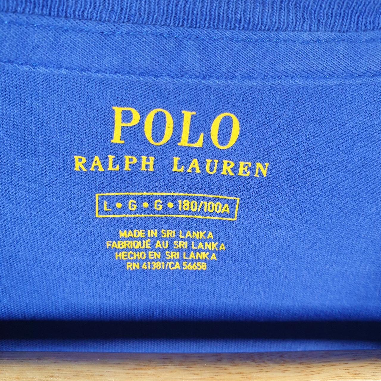 Vintage Ralph Lauren Polo T Shirt Men’s Large Navy Blue Embroidered Classic Fit Pony C9040