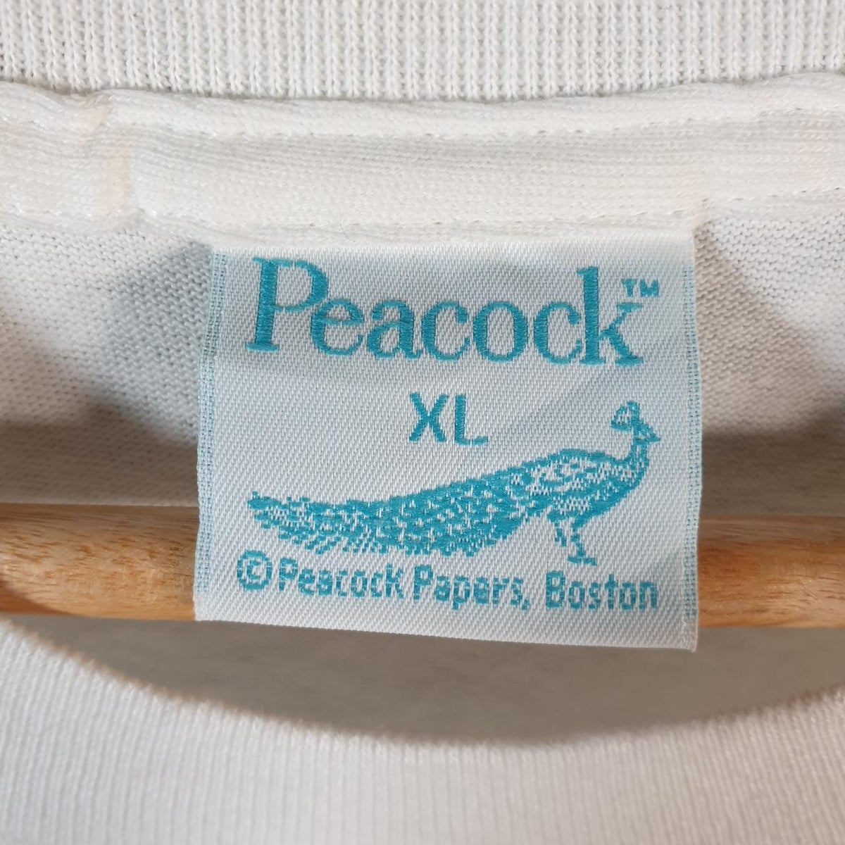 Vintage Peacock It took 50 years to look this good USA Single Stitch T Shirt Men’s XL White