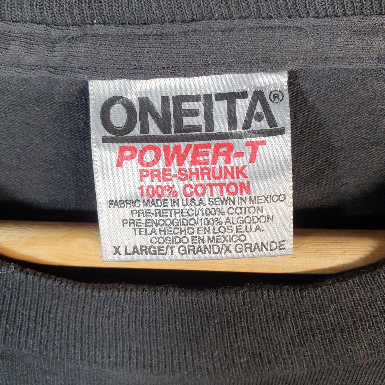 Vintage Oneita Power John F Kennedy Ship 90s USA Single Stitch T Shirt Men’s XL Black