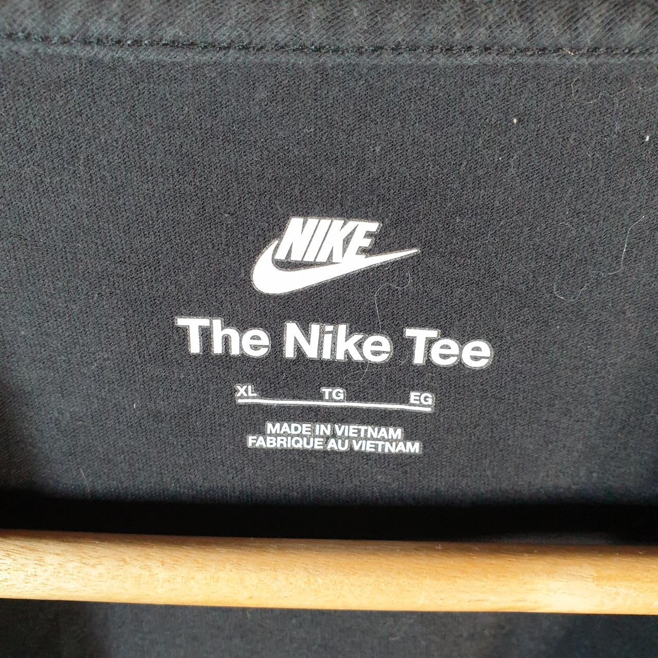 Vintage Nike T Shirt Men’s XL Black Printed Single Swoosh Logo Athletic C8265