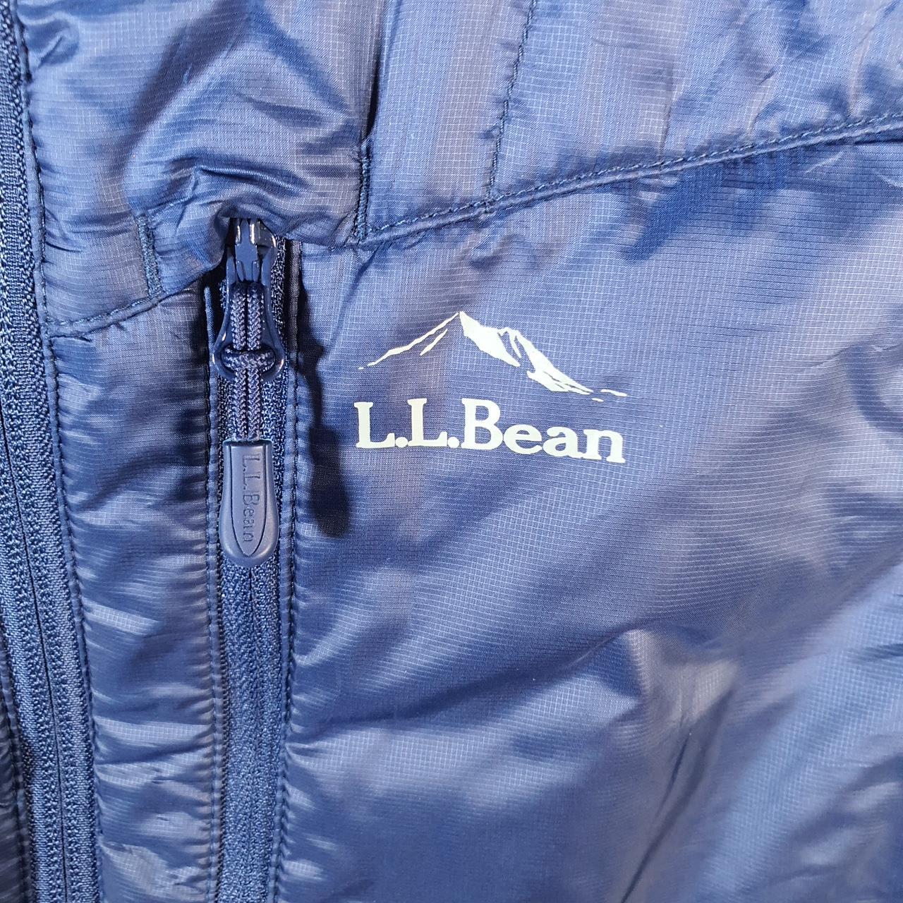 Vintage L.L. Bean Gilet Down Puffer Jacket Mens Small Navy Blue Waterproof Shell
