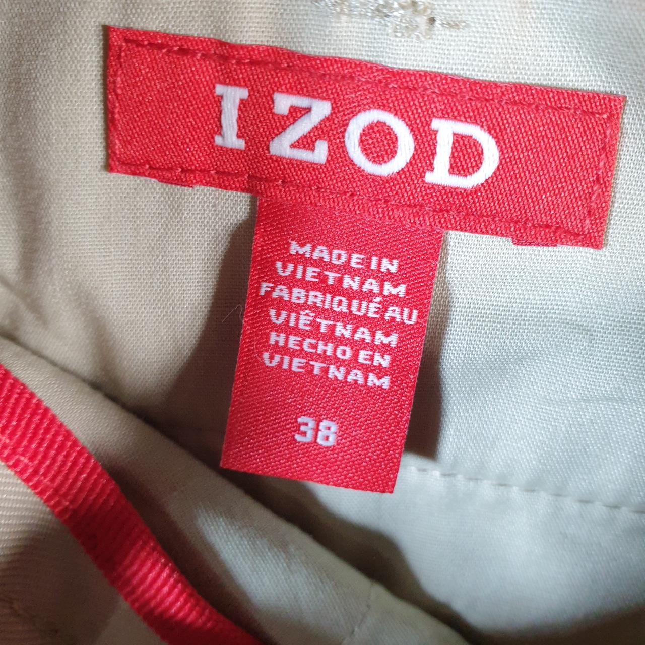 Vintage Izod Golf Chino Shorts Jorts Cargo Men’s W38 Brown Baggy Cotton