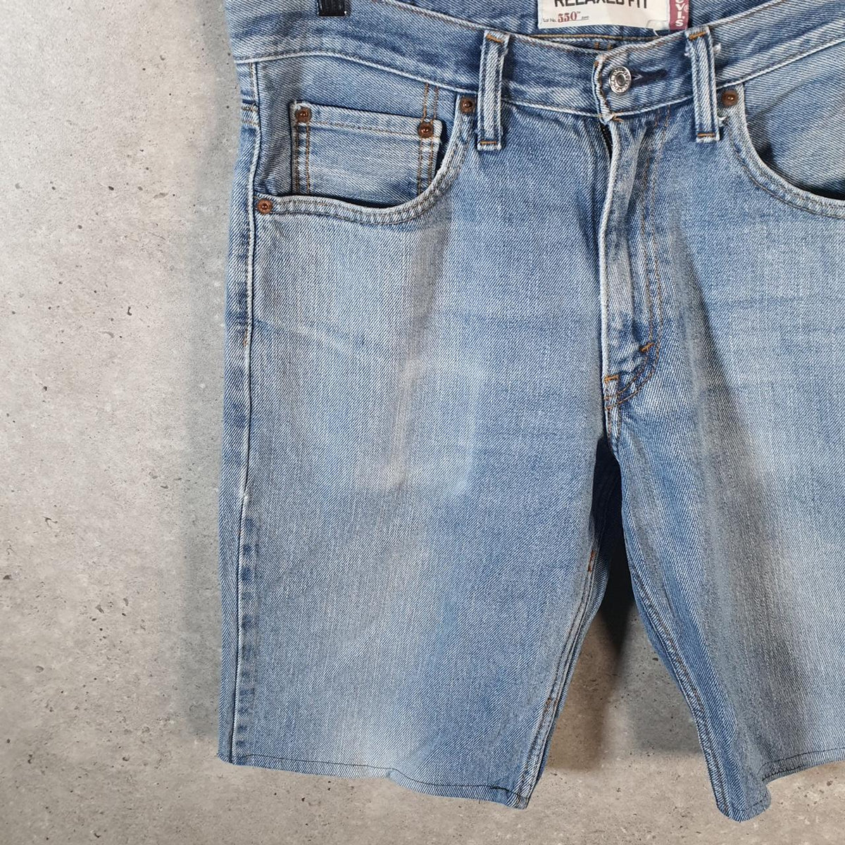 Vintage Levi’s 550 Baggy Shorts Jorts Cargo Mens W32 Blue Relaxed Denim