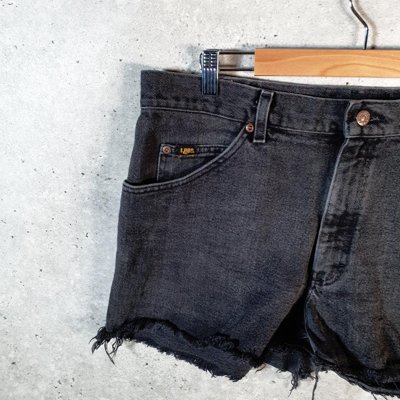 Vintage Lee Baggy Shorts Jorts Cargo Womens W36 Grey Denim Relaxed Cargo