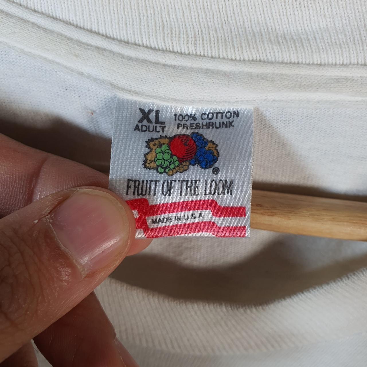 Vintage Fruit Of The Loom Omaha 90s USA Single Stitch T Shirt Men’s XL White