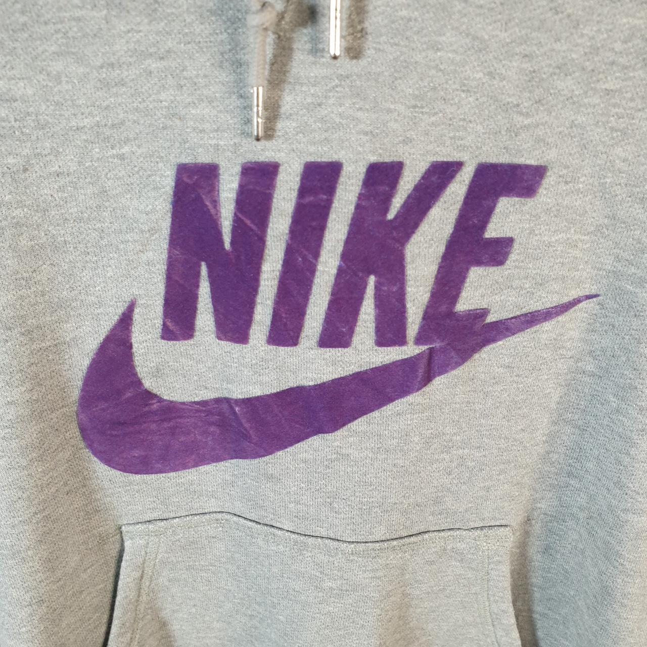 Vintage Nike 90s Club Hoodie Womens Medium Grey Swoosh Y2K Pullover
