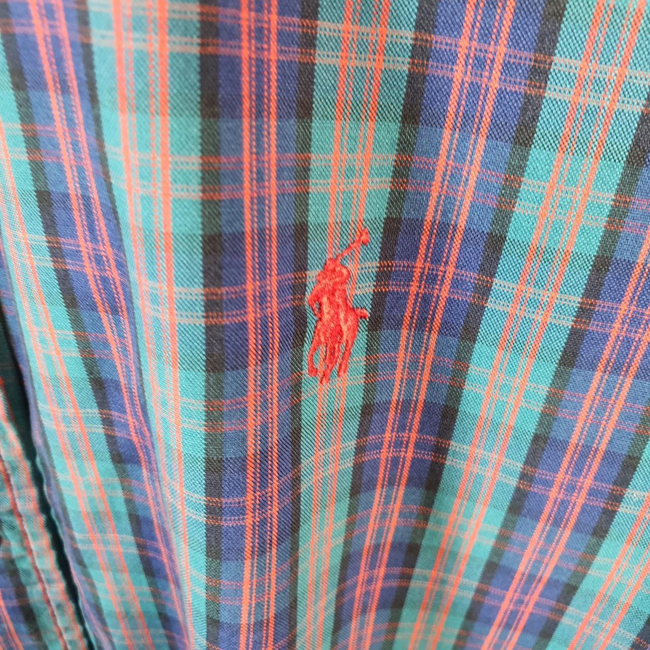 Vintage Ralph Lauren Button Down Shirt Men’s Large Purple Lowell Checkered Pony Casual C8471