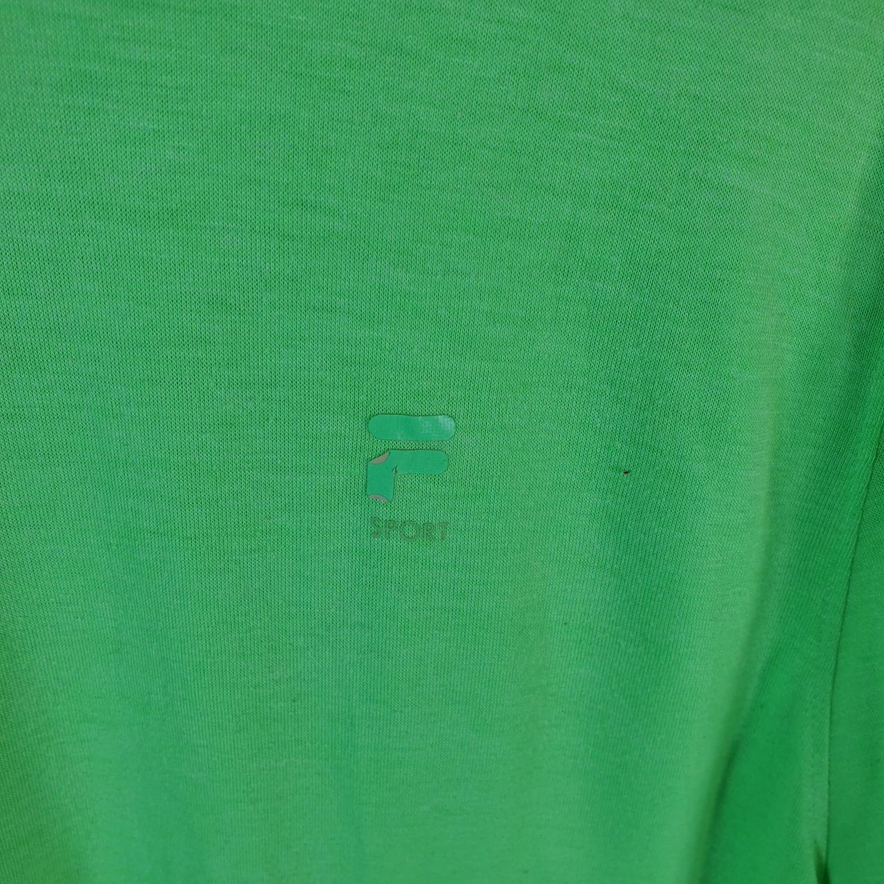 Vintage Fila Spellout T Shirt Men’s Small Green Logo Athletic Casual