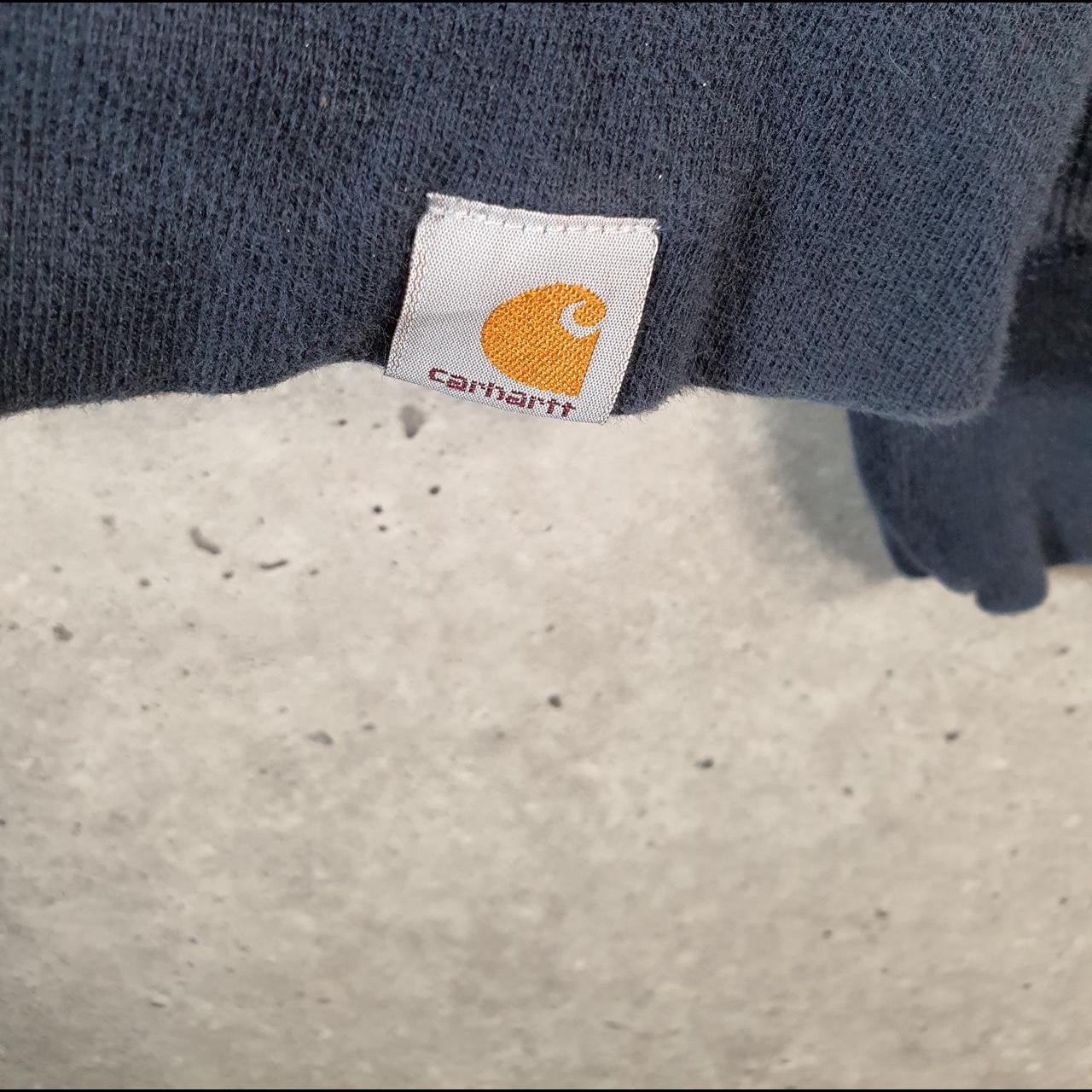 Vintage Carhartt 1/4 Zip Sweatshirt Men’s XL Tall Navy Blue Pullover Blank USA Relaxed Fit