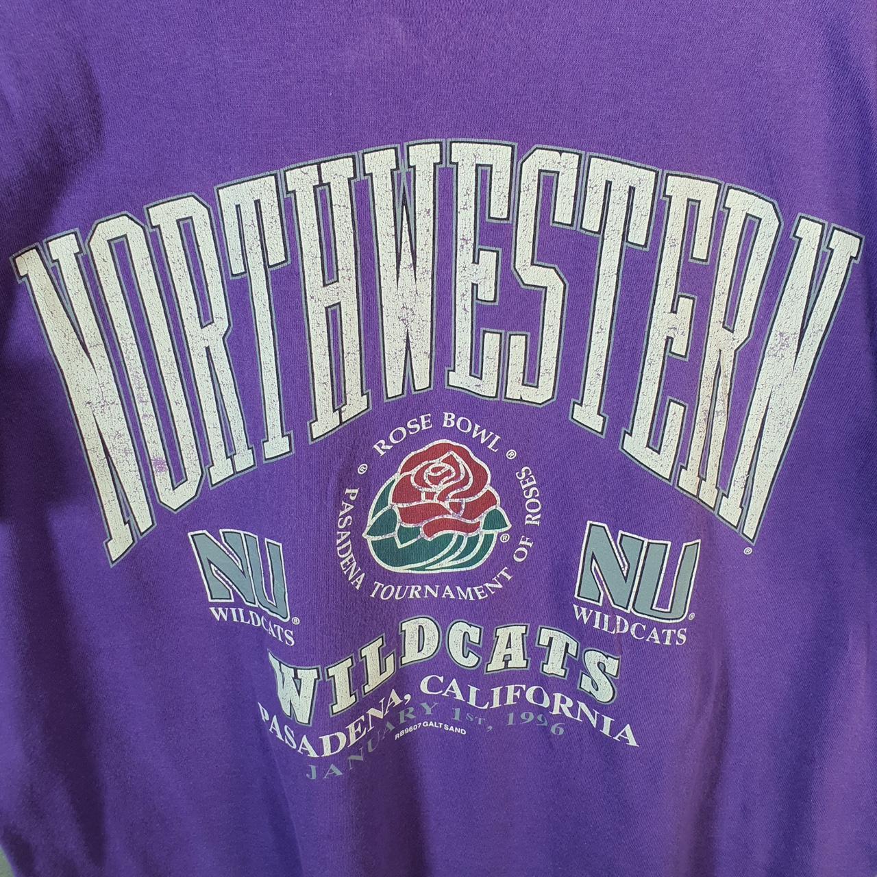 Vintage 1997 Galt Sand Northwestern Wilcats USA Single Stitch T Shirt Men’s Large Purple