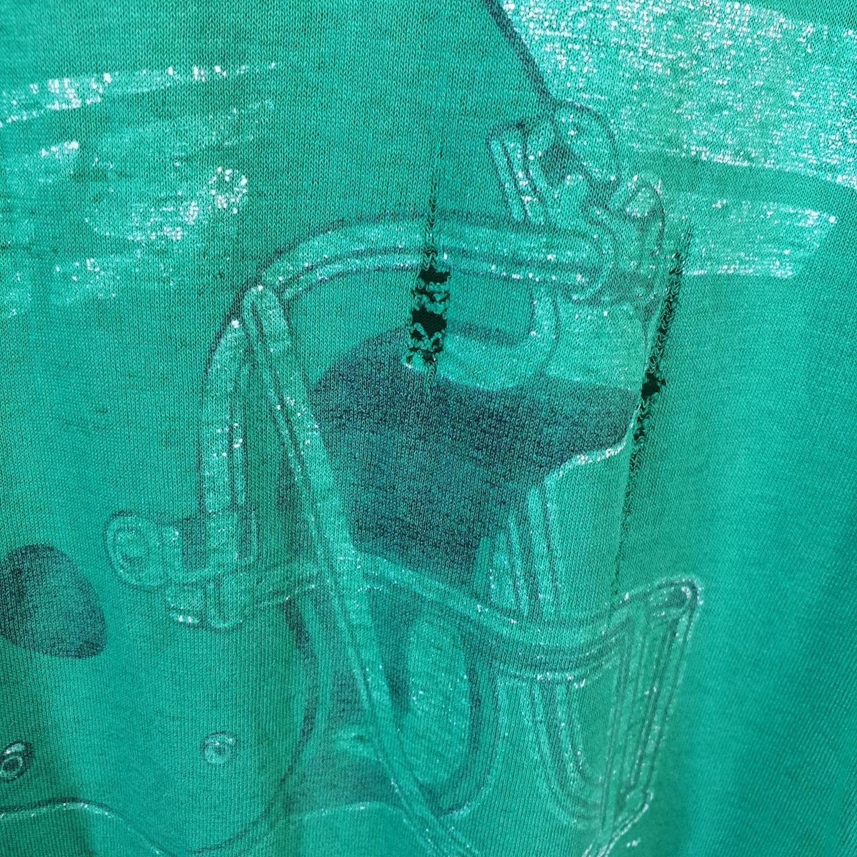 Vintage Trench New York Jets NFL 90s USA Single Stitch T Shirt Men’s Medium Green
