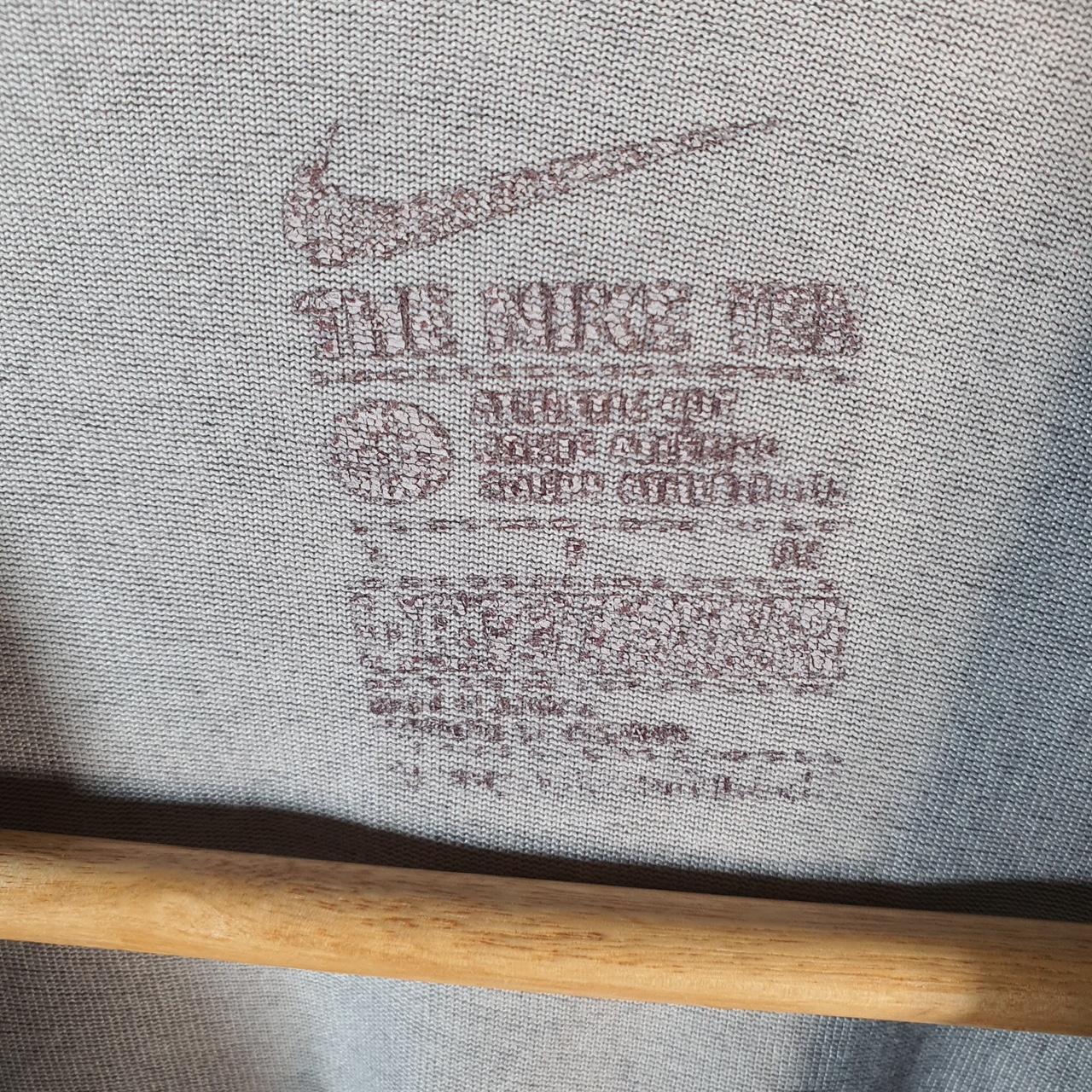 Vintage Nike Dri Fit T Shirt Men’s Small Grey Logo Printed Swoosh Athletic