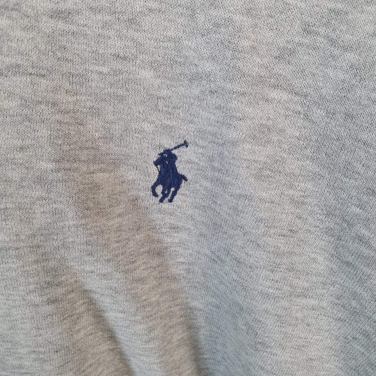 Vintage Ralph Lauren Polo Heavyweight Hoodie Men’s XL Grey Cotton Pullover Pony